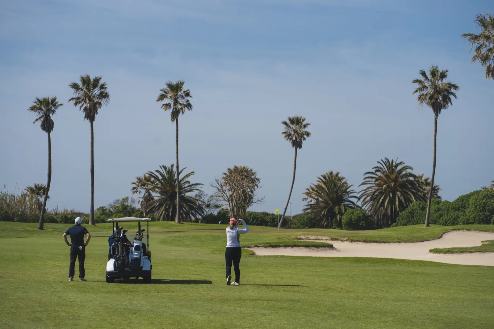 Golfer beim Abschlag, Costa Ballena Golf Club